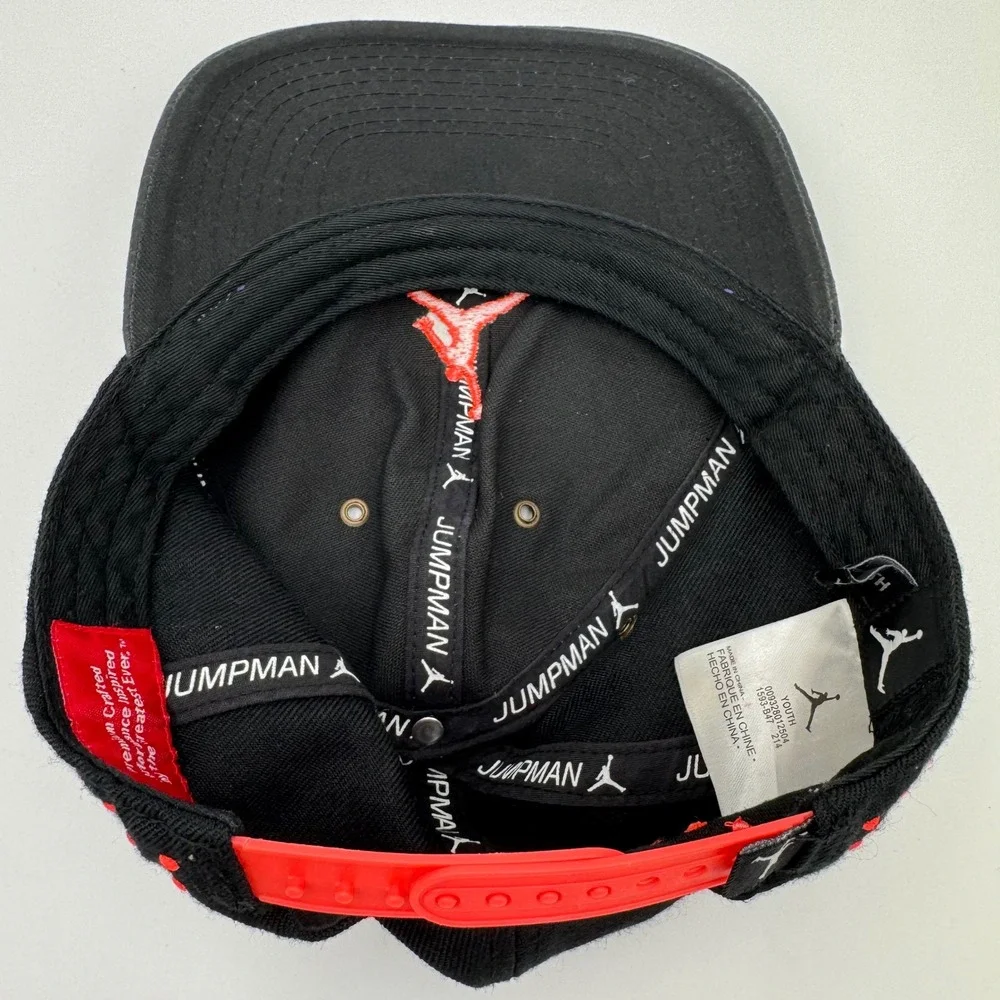 Jordan Jumpman Youth Cap Hat Black Purple Snapback‎ Adjustable Leather Brim